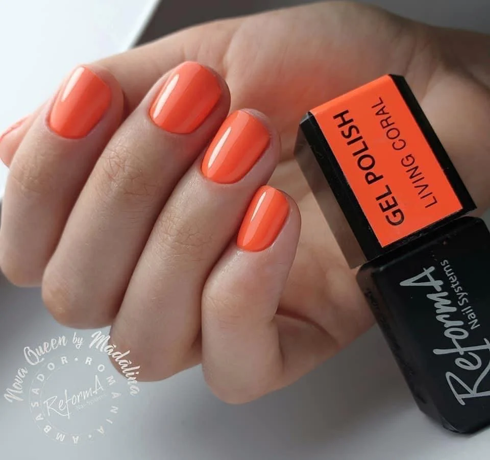 Gel Polish - Living Coral, 10 ml - Image 4