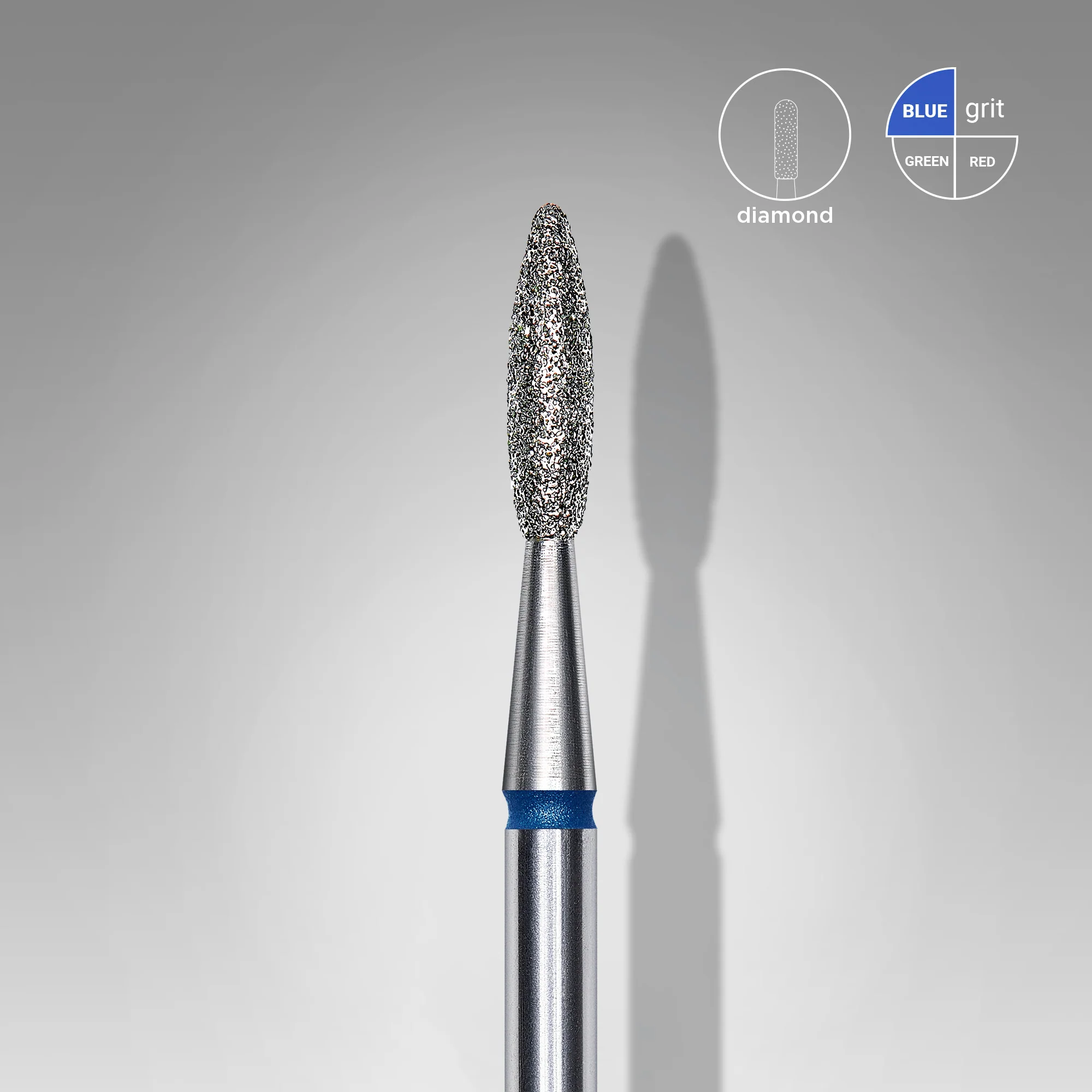 Diamond Flame Bit Blue EXPERT Diameter 2.1 mm / Working Part 8 mm