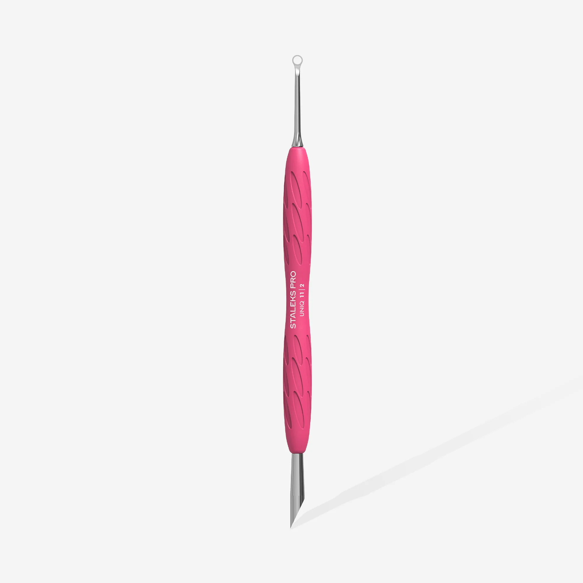 Gummy Manicure Pusher with Silicone Handle UNIQ 11 TYPE 2 (Angled Pusher and Ring) - Image 3
