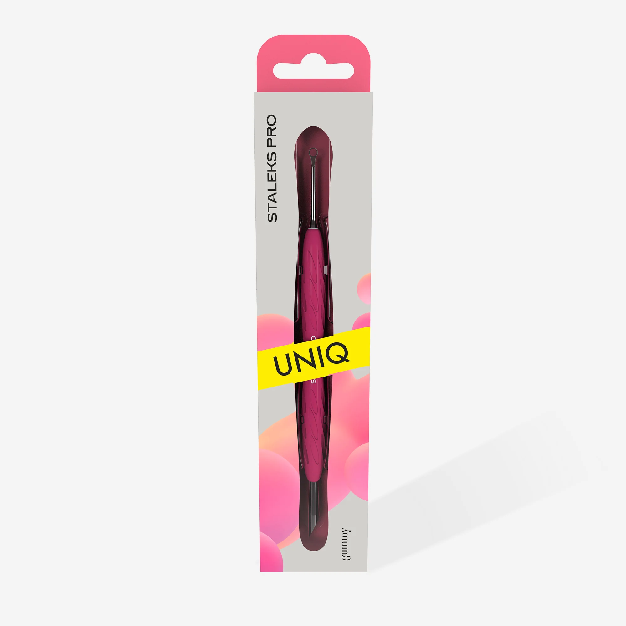 Gummy Manicure Pusher with Silicone Handle UNIQ 11 TYPE 2 (Angled Pusher and Ring) - Image 4