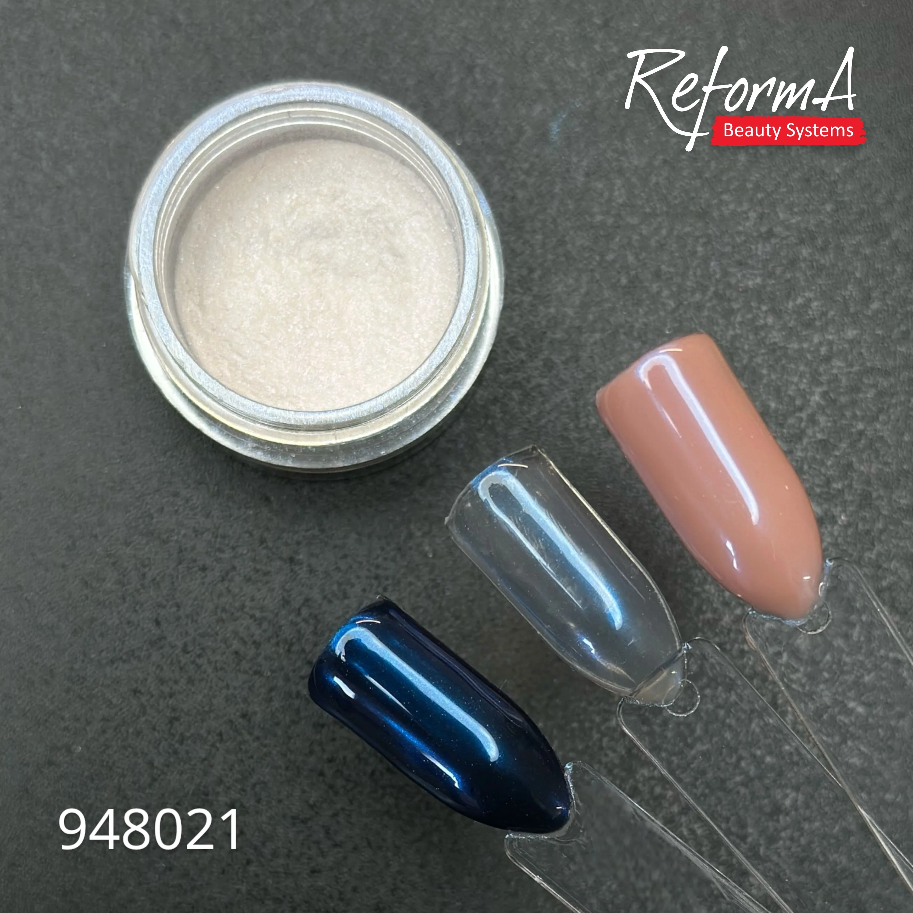 Pigment for nails WHITE-BLUE - Image 3