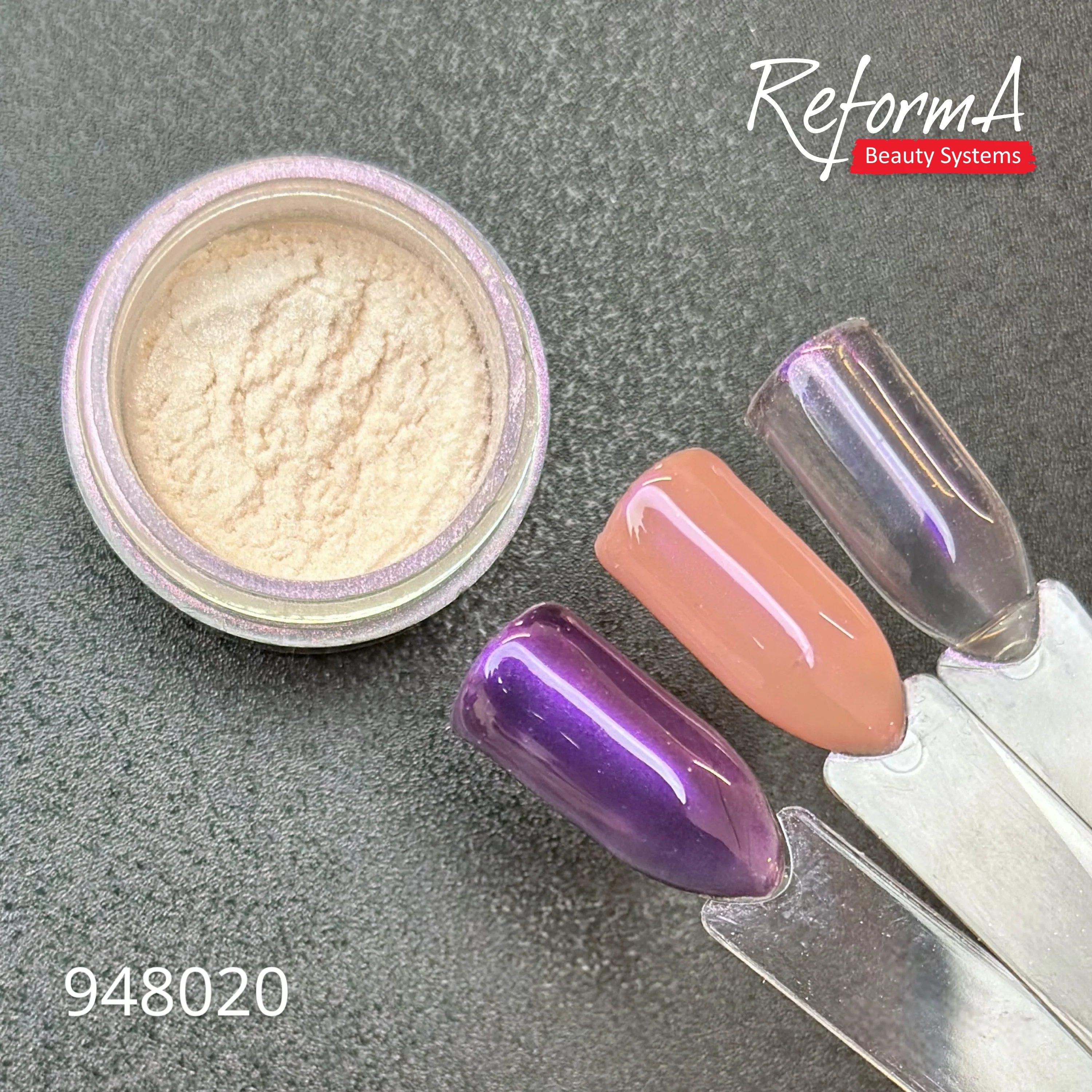 Pigment for nails WHITE-VIOLET - Image 3