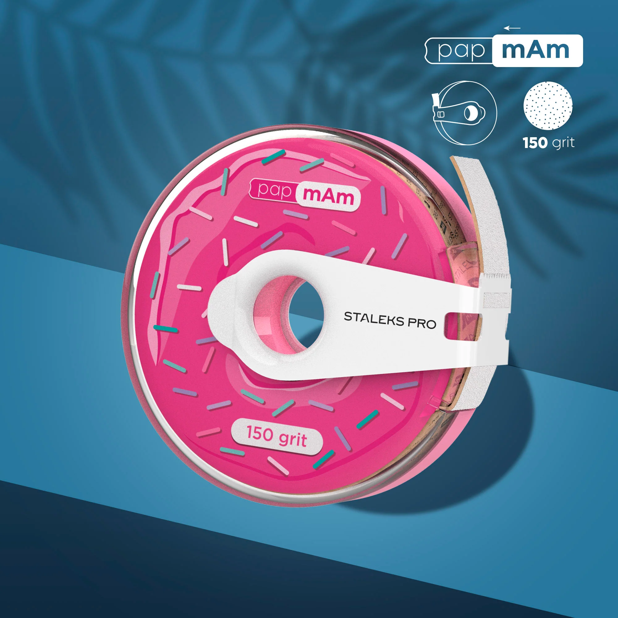 White Abrasive Tape papmAm EXPERT 150 Grit in Plastic Box
